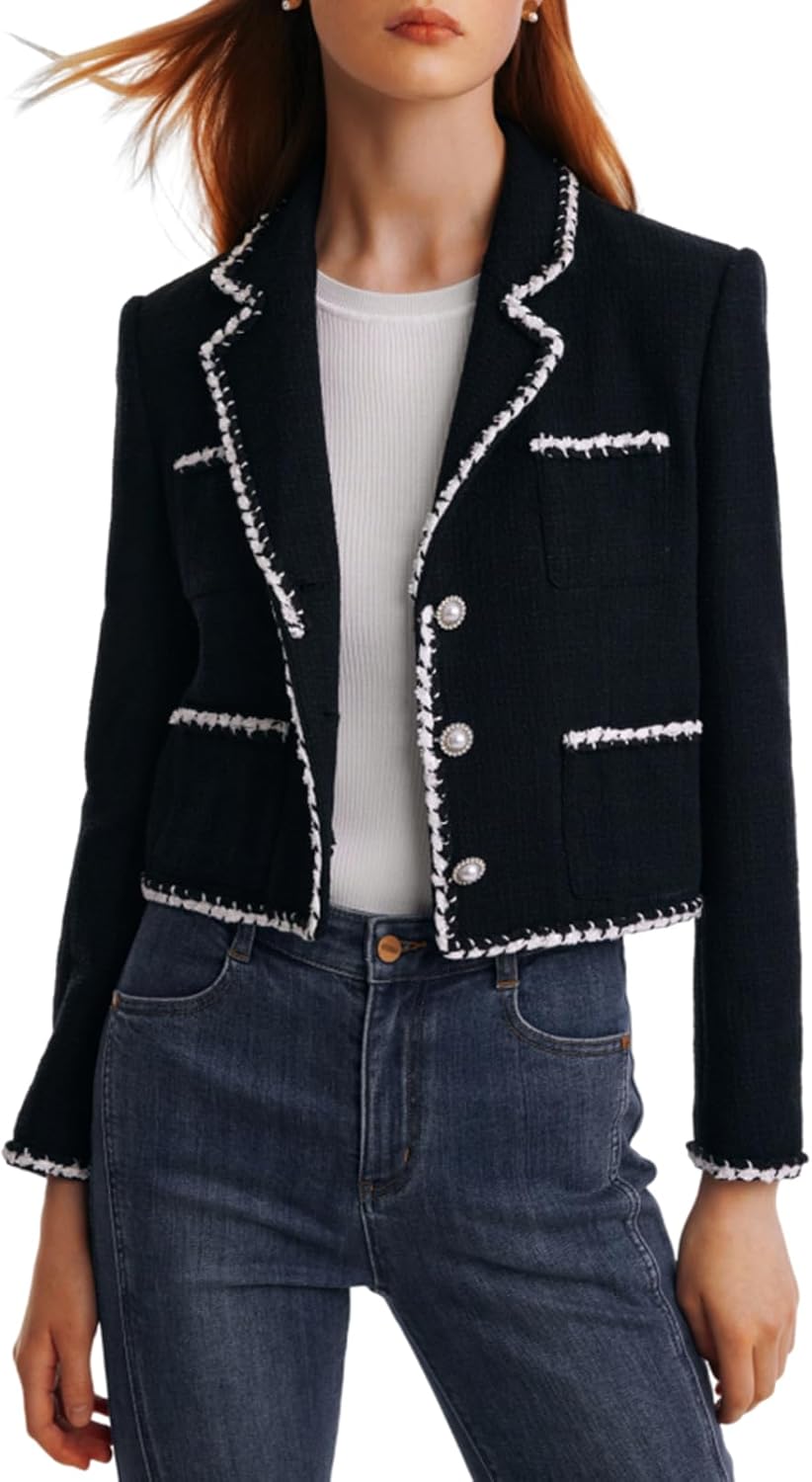 Women’s Casual Open Front Long Sleeve Business Blazer Jacket
