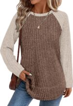 Women’s Lightweight Long Sleeve Tunic Sweater Loose Fit Casual Top