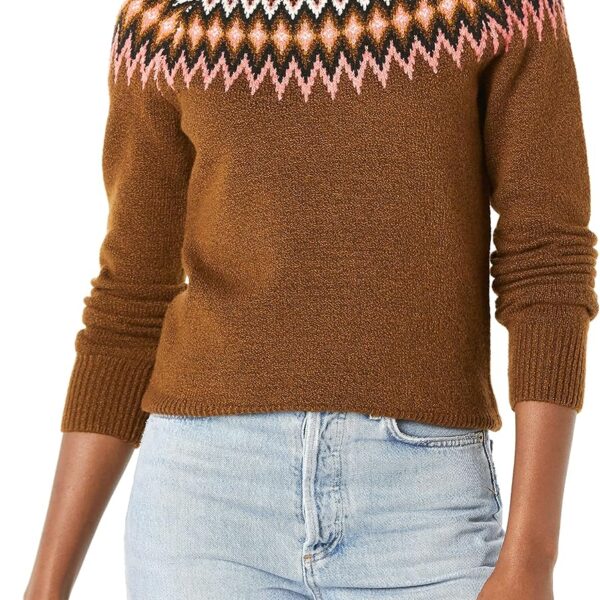 Women’s Soft Touch Crew Neck Sweater Casual Knit Pullover
