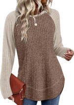 Women’s Lightweight Long Sleeve Tunic Sweater Loose Fit Casual Top - Image 2
